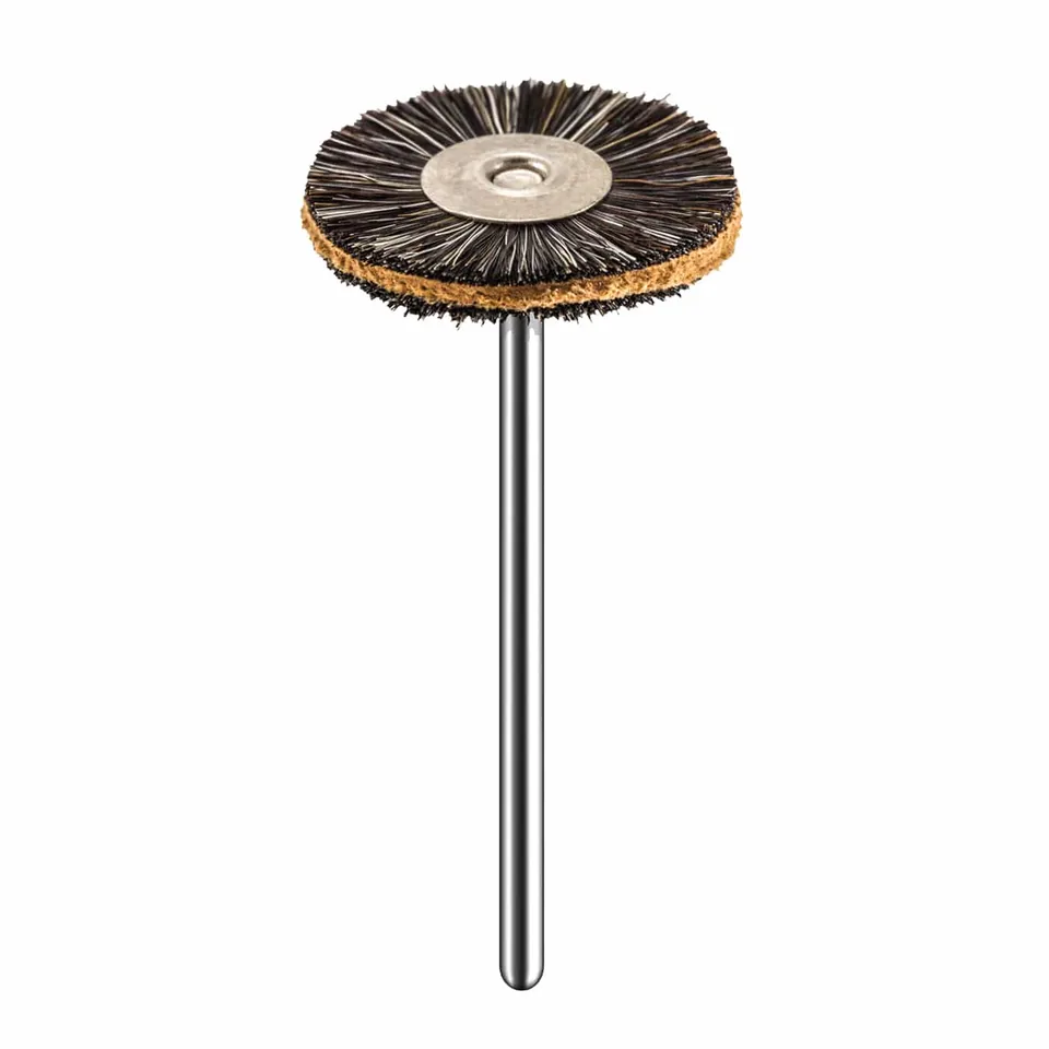 Escova de Polimento PM: Crina de Cavalo C/ Couro Chamois 22mm Roda MSHS78G-1