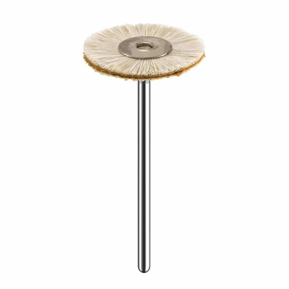 Escova de Polimento PM: Pelo de Cabra C/ Couro Chamois 22mm Roda MSHS78W-1