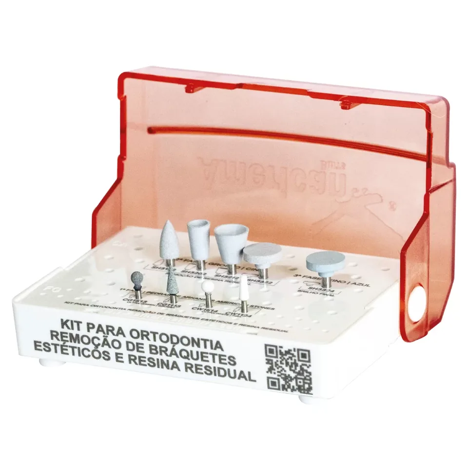 Kit para Ortodontia Remoção de Bráquetes Estéticos e Resina Residual, código KITORTOREMOCAOBRAQUETES
