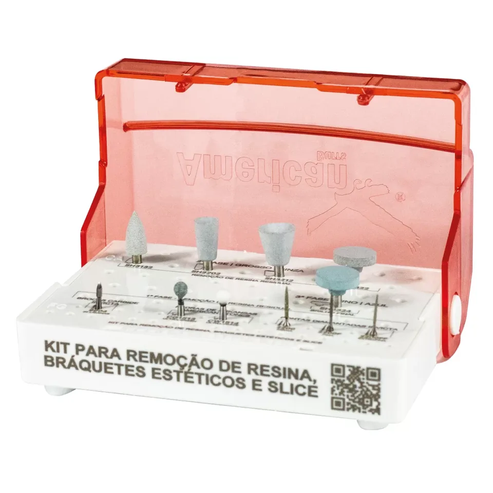 Kit para Ortodontia Remoção de Resina, Bráquetes Estéticos e Slice, código KITORTOSLICE