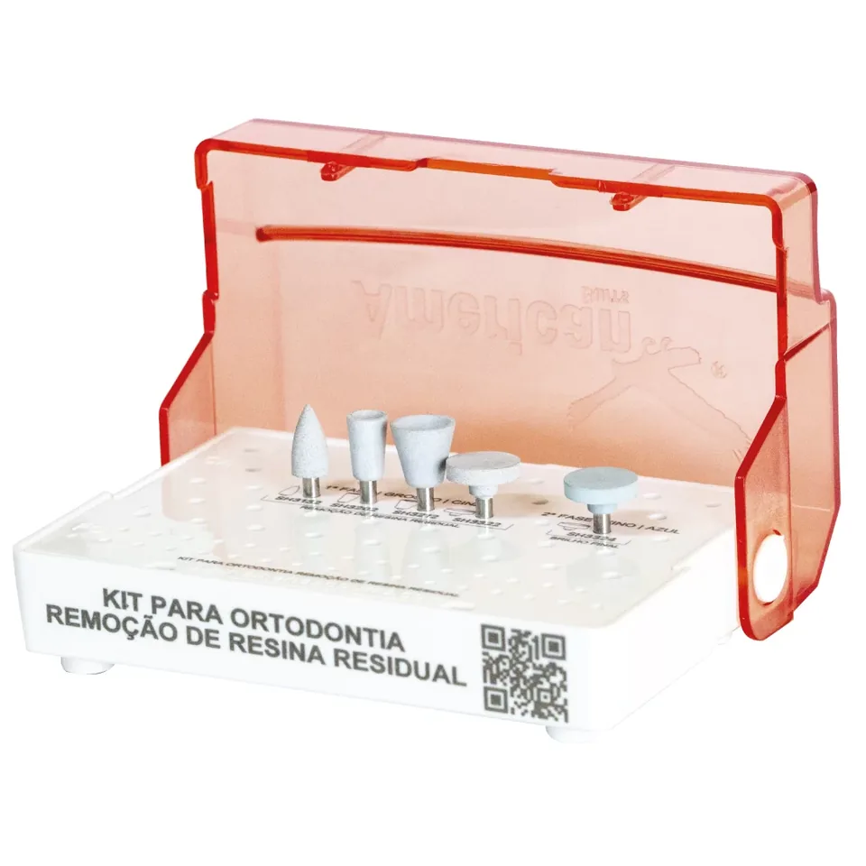 Kit para Ortodontia Remoção de Resina Residual, código KITORTOREMOCAODERESINARESIDUAL